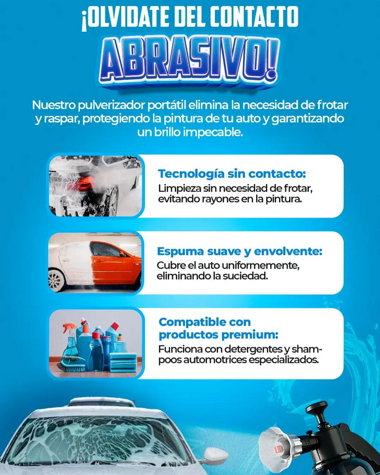 PULVERIZADOR DE ESPUMA PARA LAVAR AUTOS