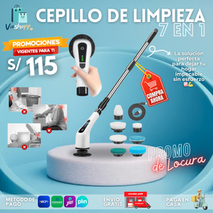 CEPILLO DE LIMPIEZA ELÉCTRICO 7 EN 1